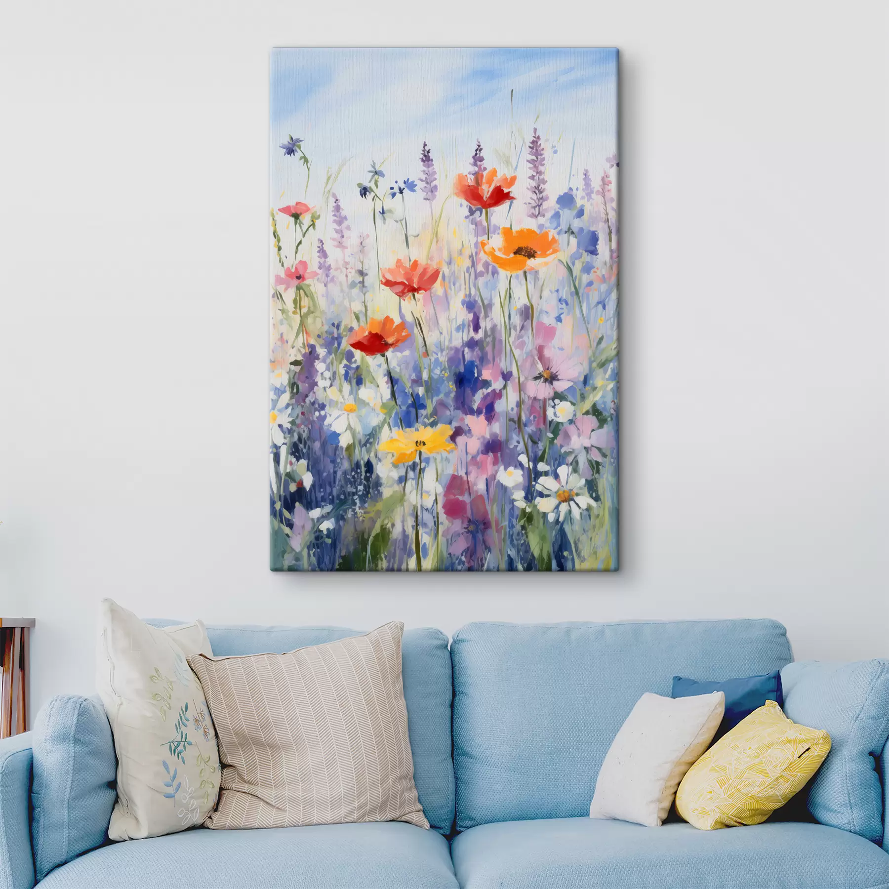 murales Flores silvestres en acuarela s40503