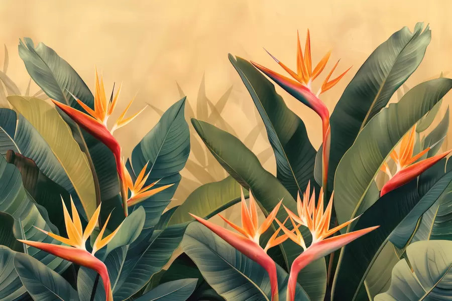 wall murals Warm tropical bloom w01484