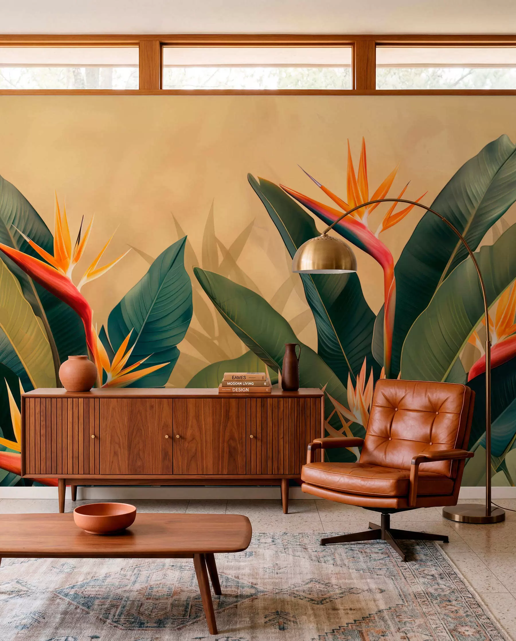 wall murals Warm tropical bloom w01484