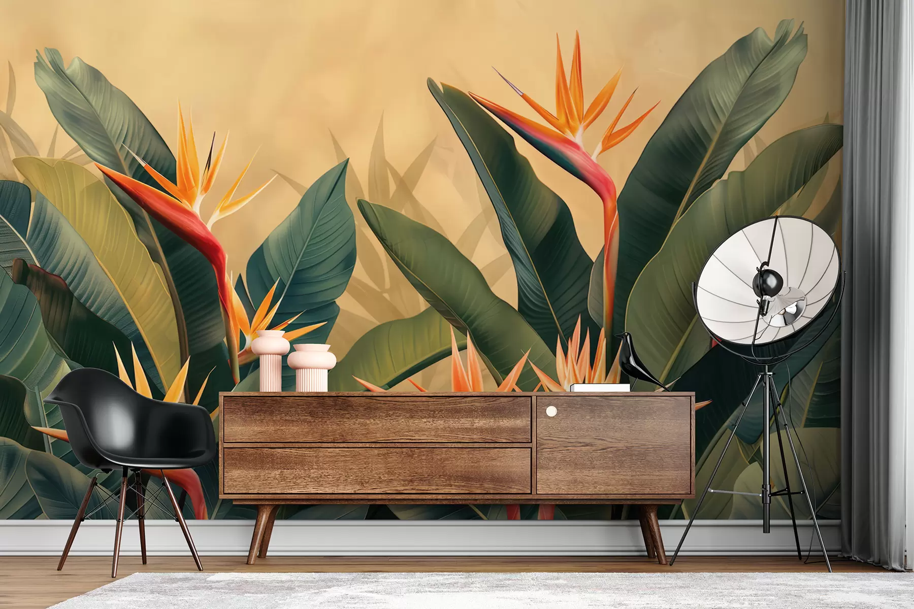 murais de parede Floração tropical quente w01484