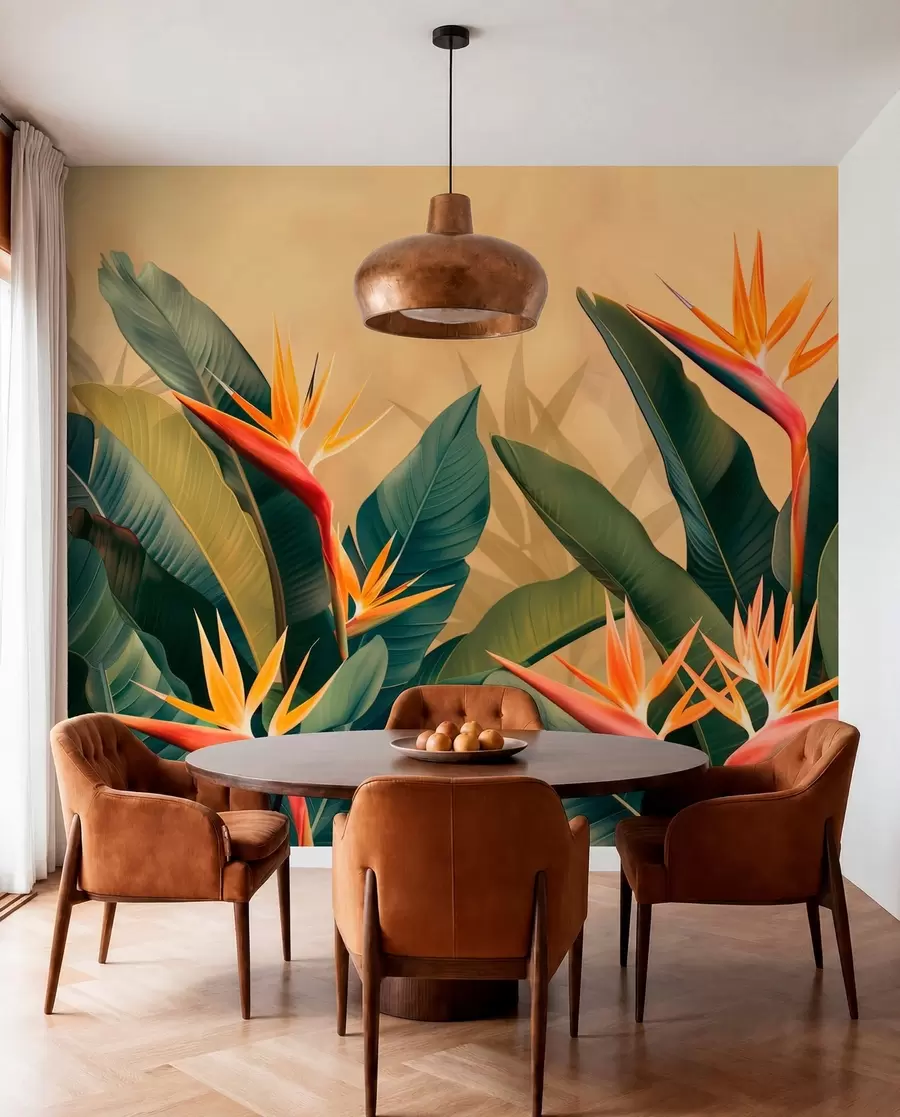 wall murals Warm tropical bloom w01484