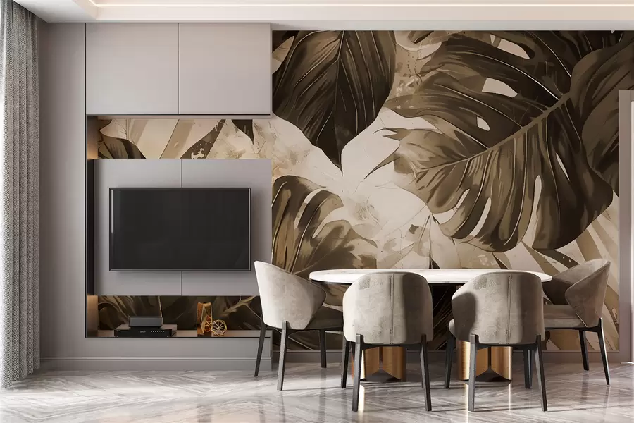 Wall Mural Photo Wallpaper Large leaves w00999v2