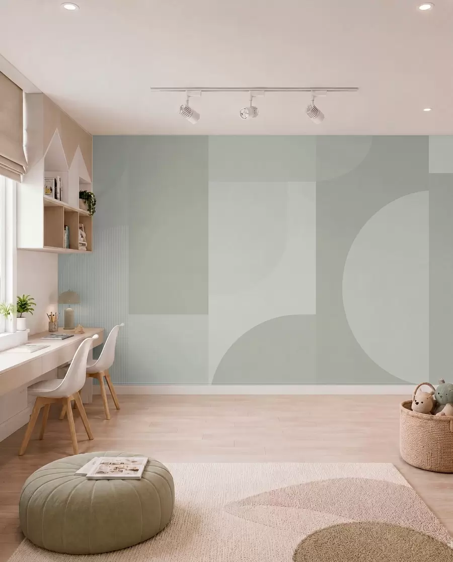 wall murals Sage Block Composition w01500