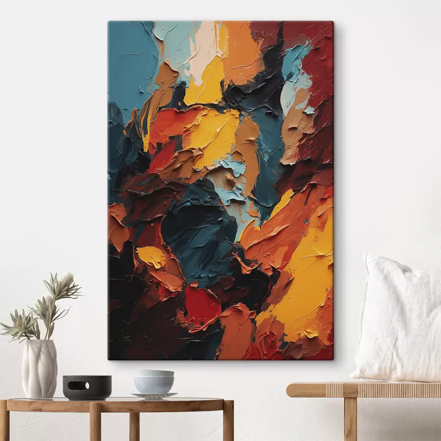 wall murals Abstract multicolored oil painting s40457