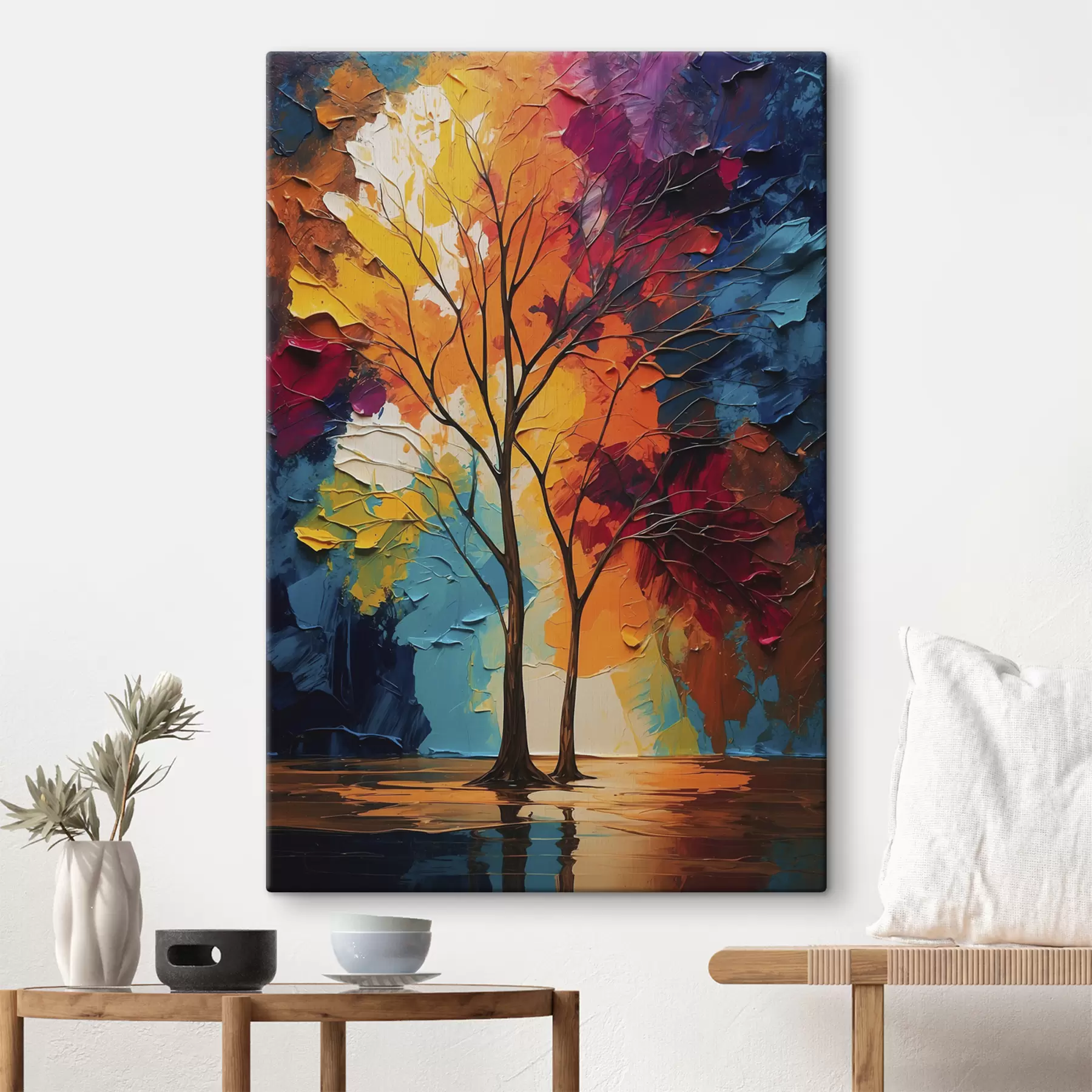 wall murals Trees on abstract background s40460