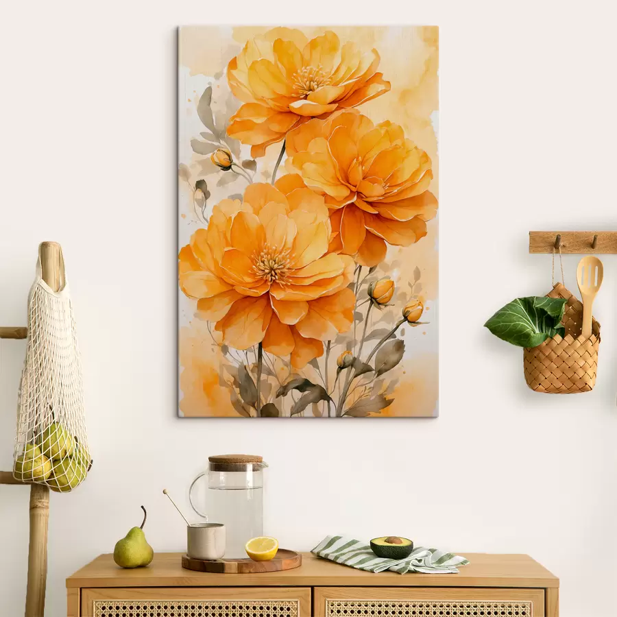 wall murals Yellow flowers on blurred background s40482