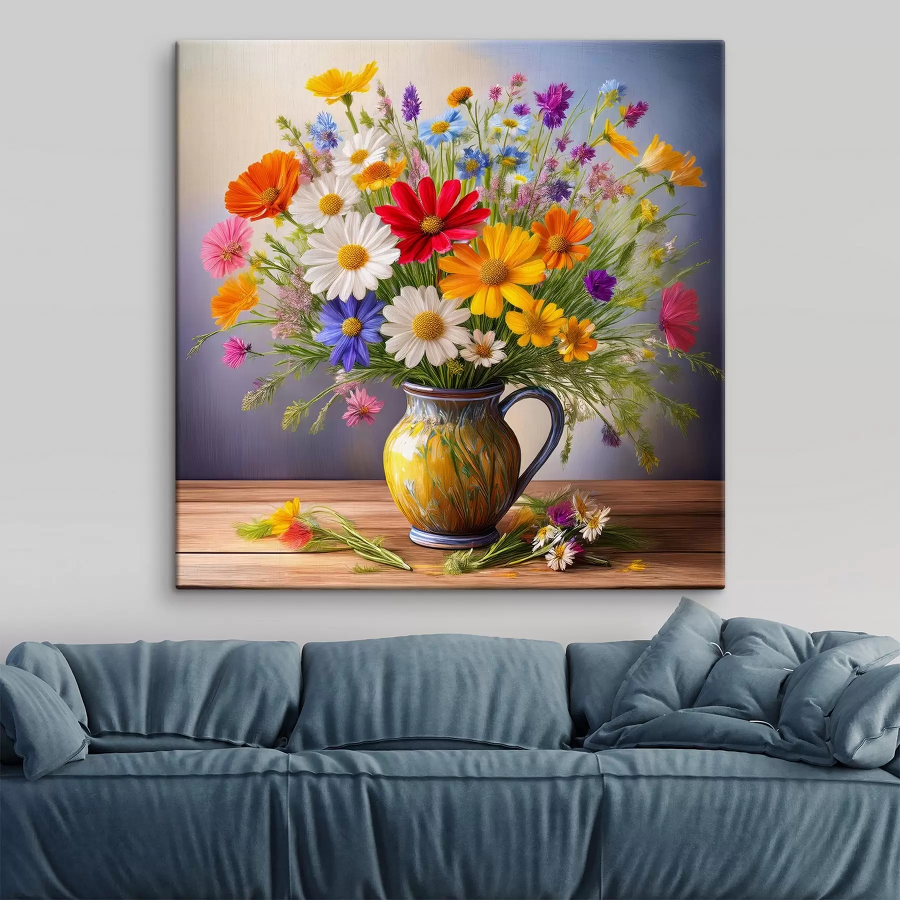 murales un brillante ramo de flores silvestres s40707