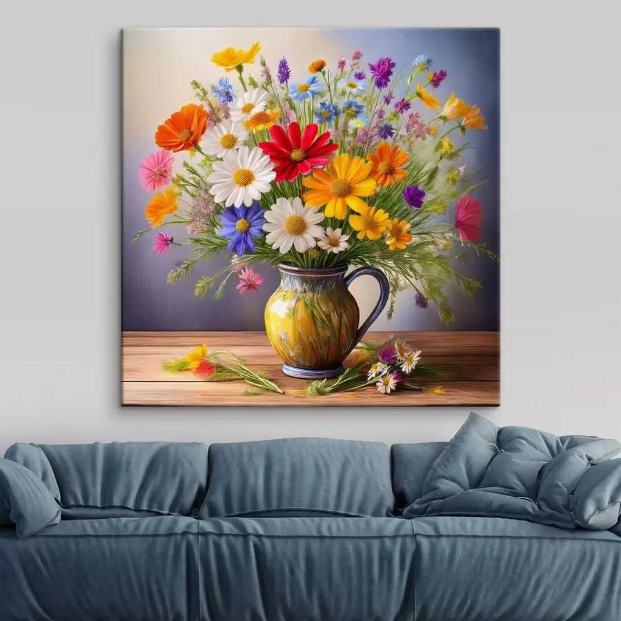 wall murals a bright bouquet of wildflowers s40707