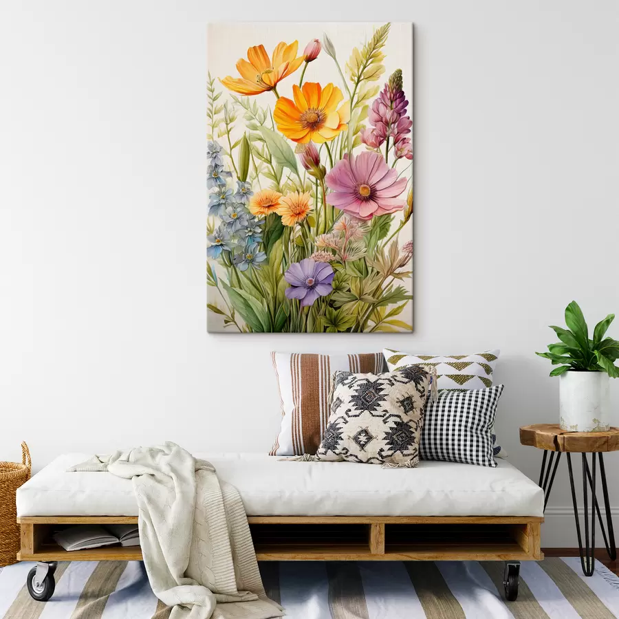 wall murals multi-colored wildflowers, flower arrangement s40708