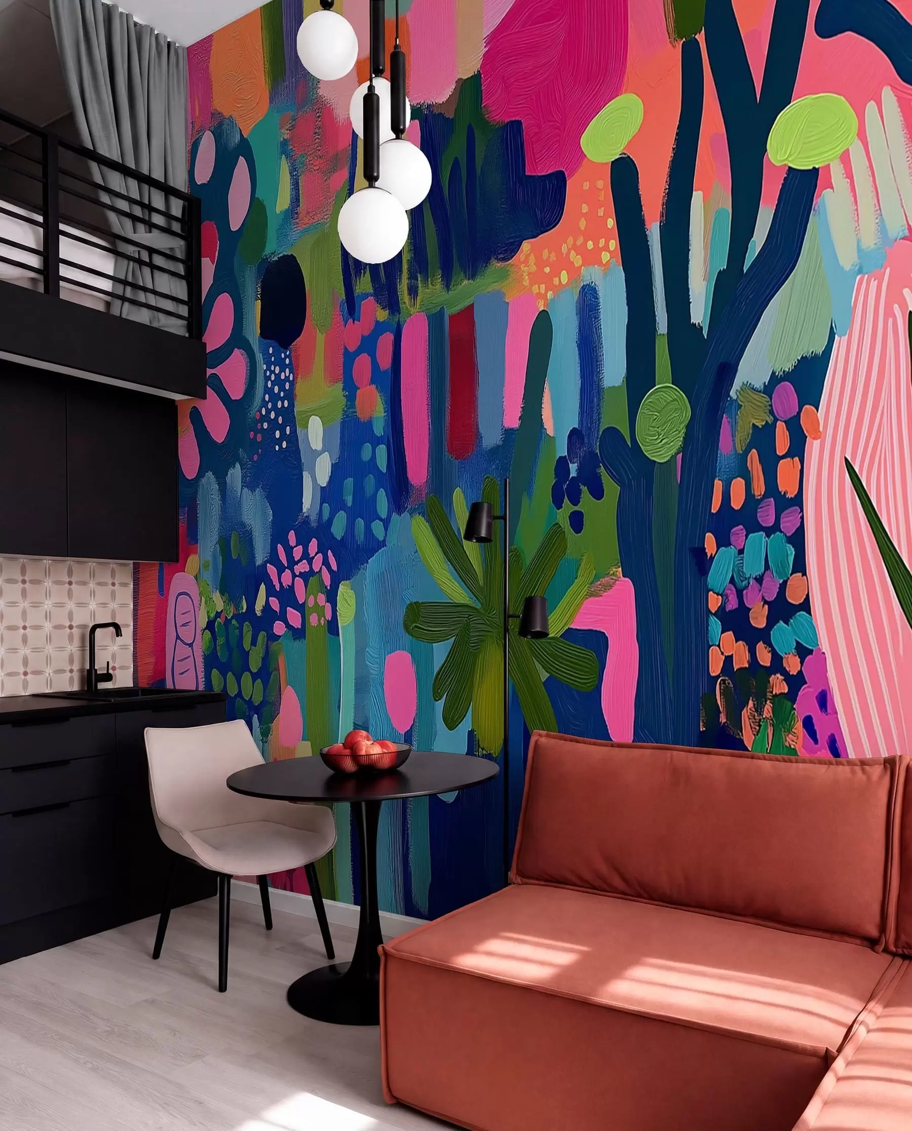 wall murals Bright abstract drawing w08284