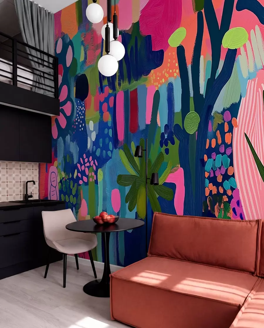 murales Dibujo abstracto brillante w08284