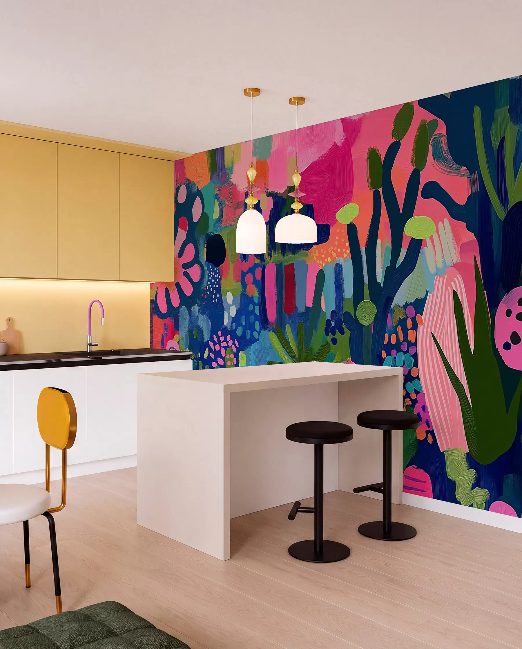 Wall Mural Photo Wallpaper Bright abstract drawing w08284