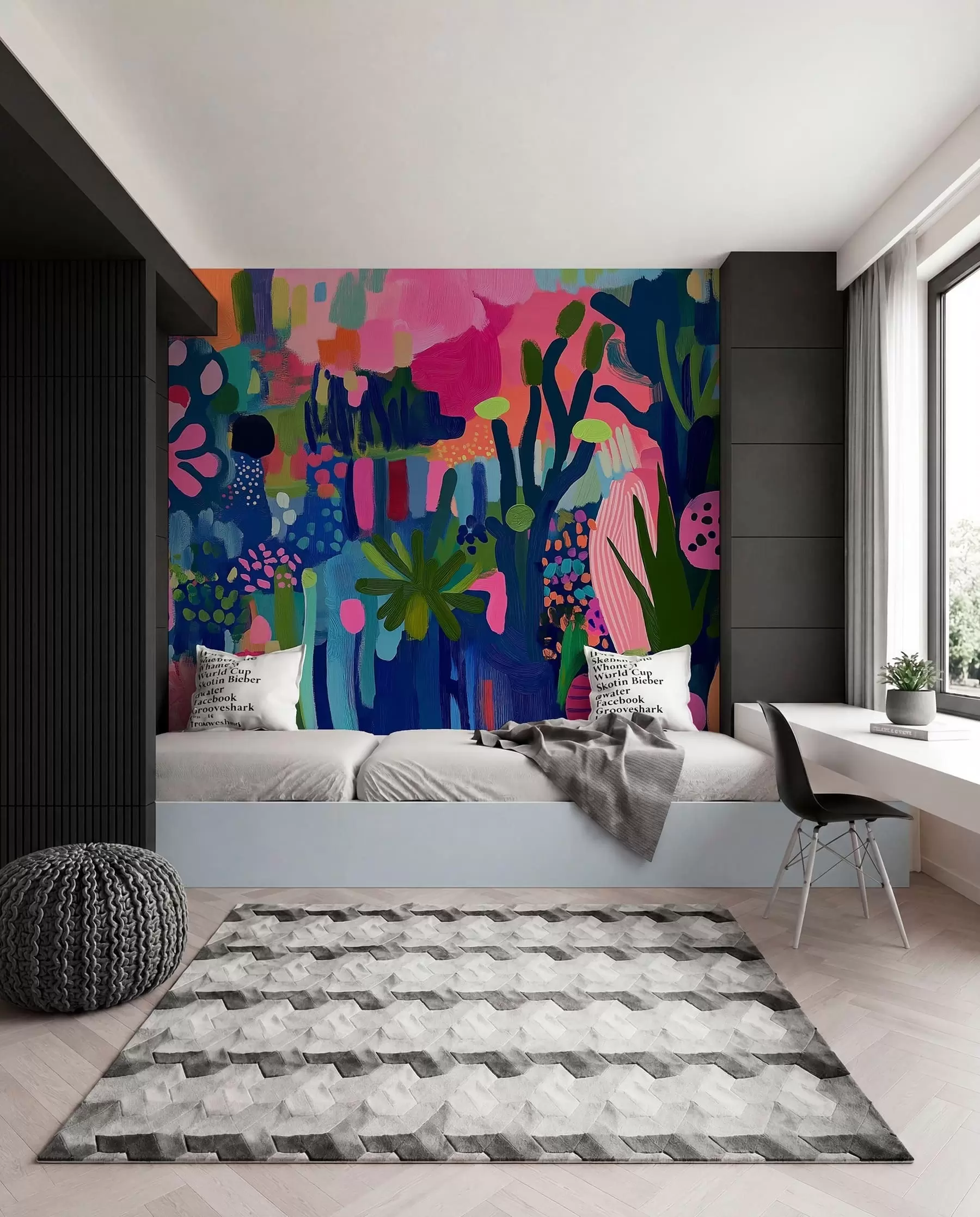 peintures murales Collage de jardin éclatant w08284