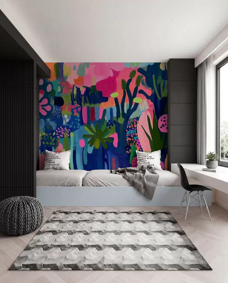 peintures murales Collage de jardin éclatant w08284