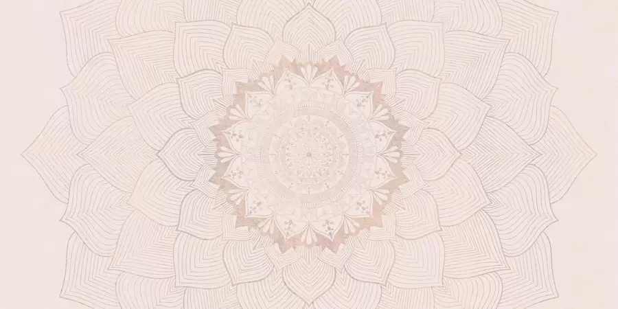 murales Mandala redondo, papel pintado para espacio de yoga o para armonizar el espacio personal. Mandala mural en cálidos colores pastel sobre fondo irregular texturizado w01088