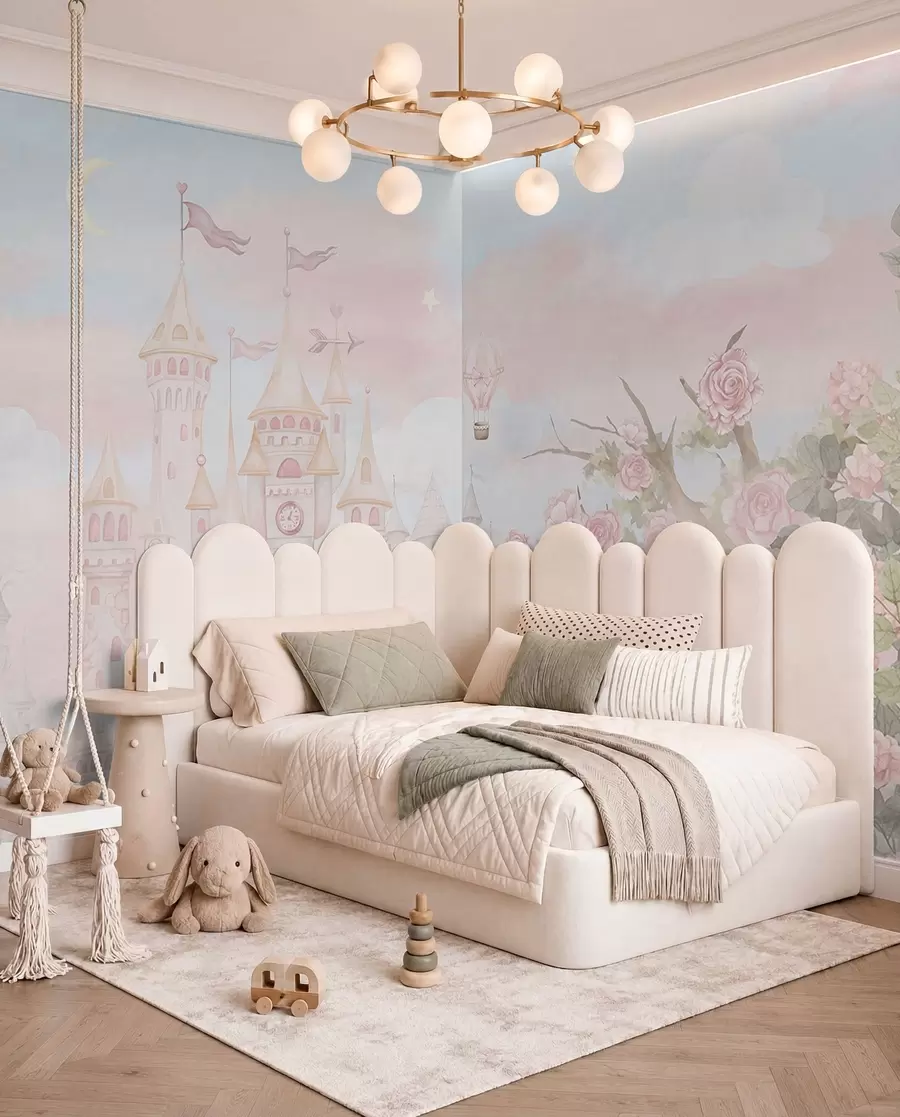 wall murals Castle in a Flower Kingdom w01524