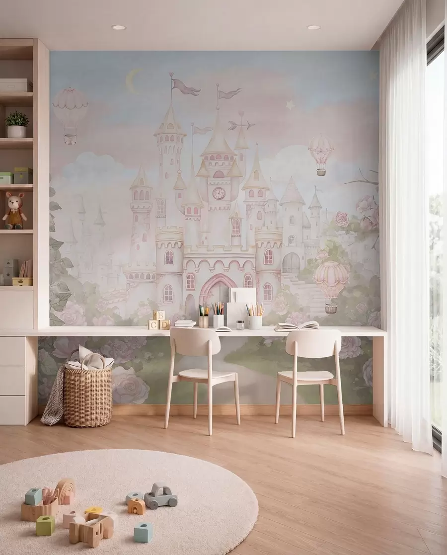 wall murals Castle in a Flower Kingdom w01524