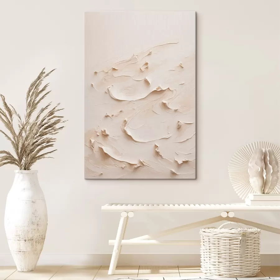 wall murals Abstract painting in white oil colors s40623