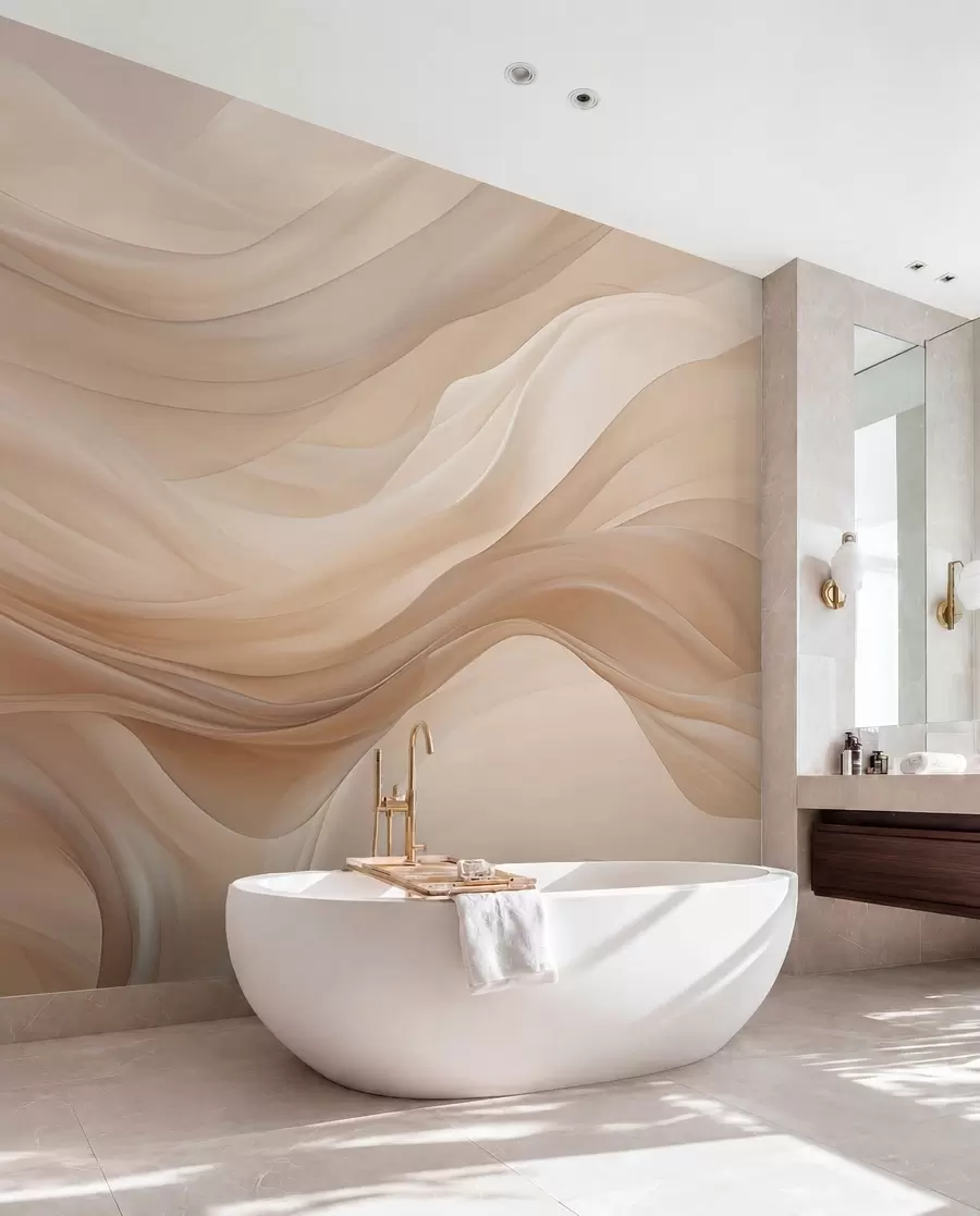 wall murals Delicate beige background w01641