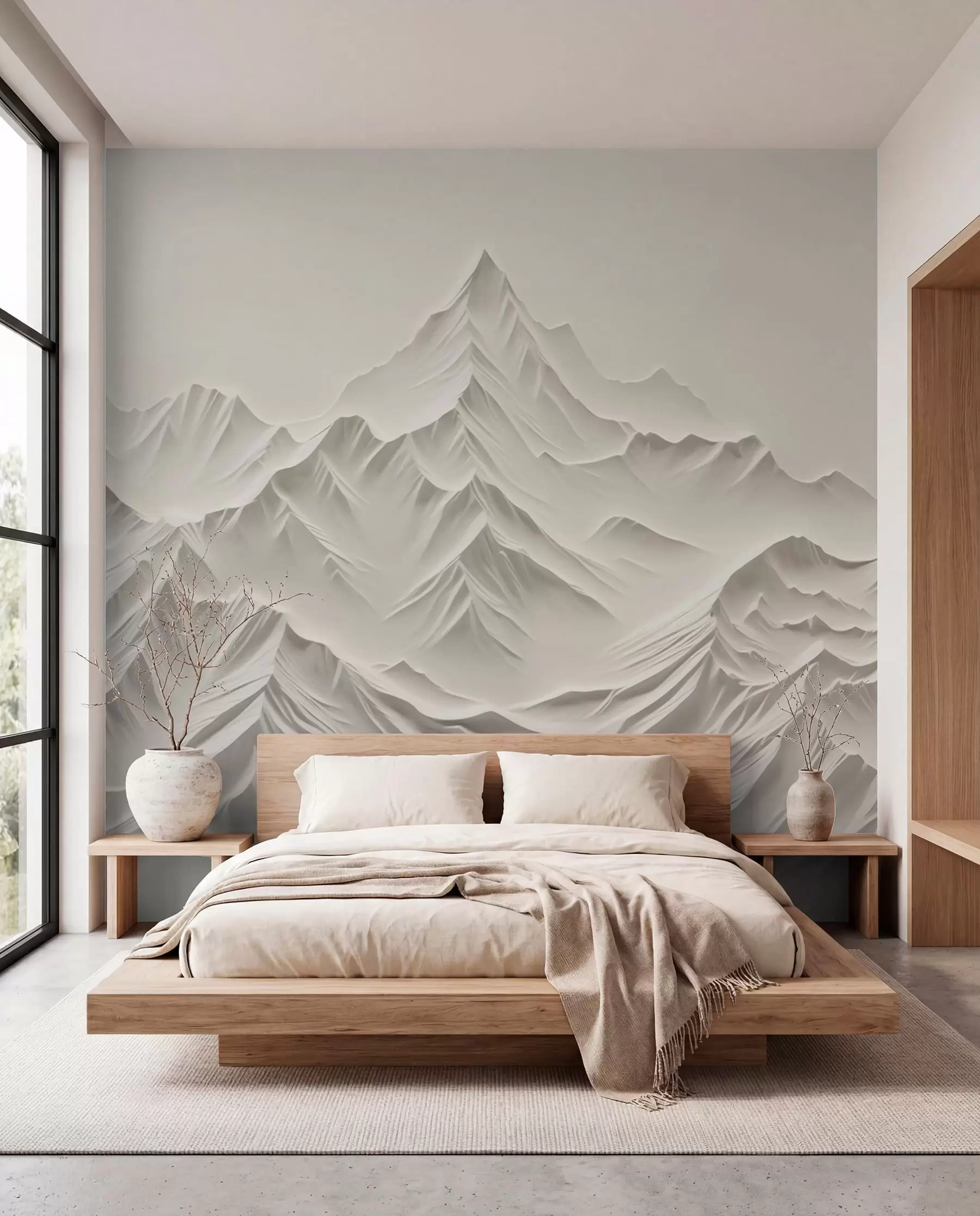 wall murals Gray mountains w01644