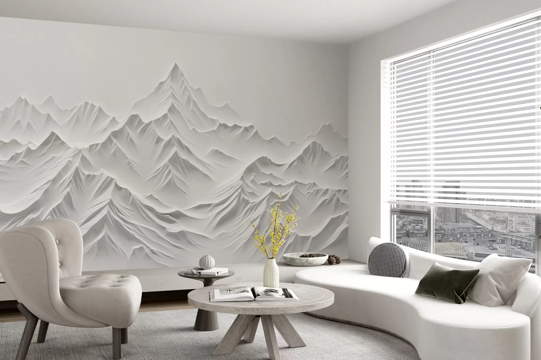 murales Montañas grises w01644