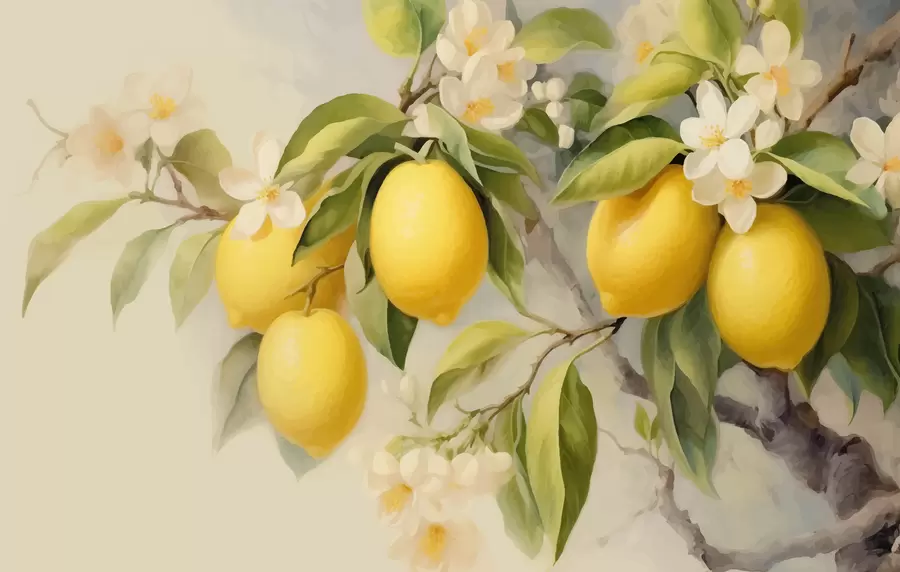 wall murals Lemons w01136