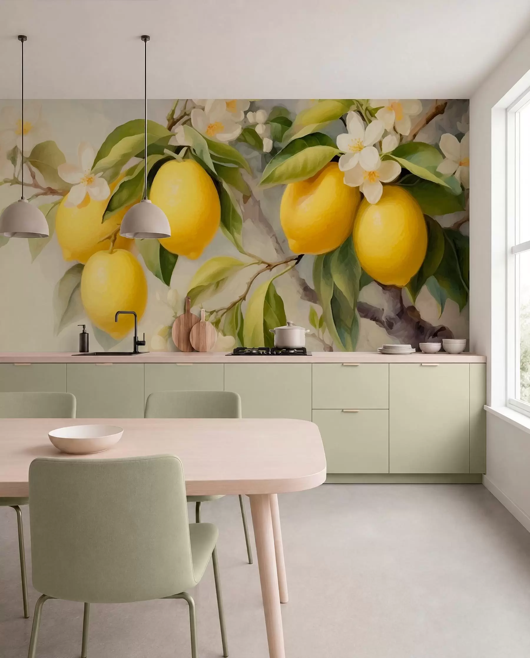 peintures murales Citrons w01136