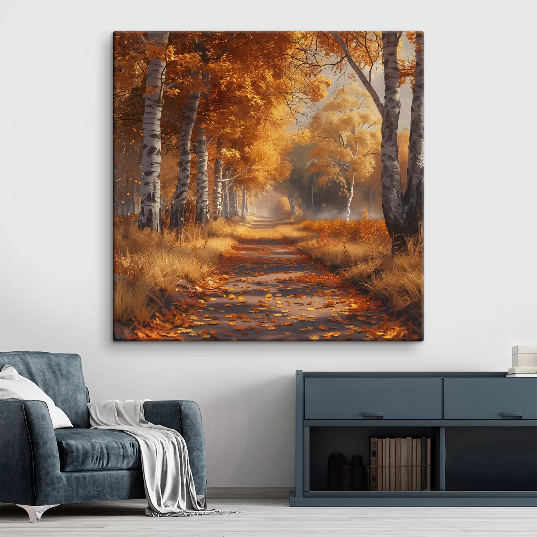 wall murals Alley in autumn park s40902