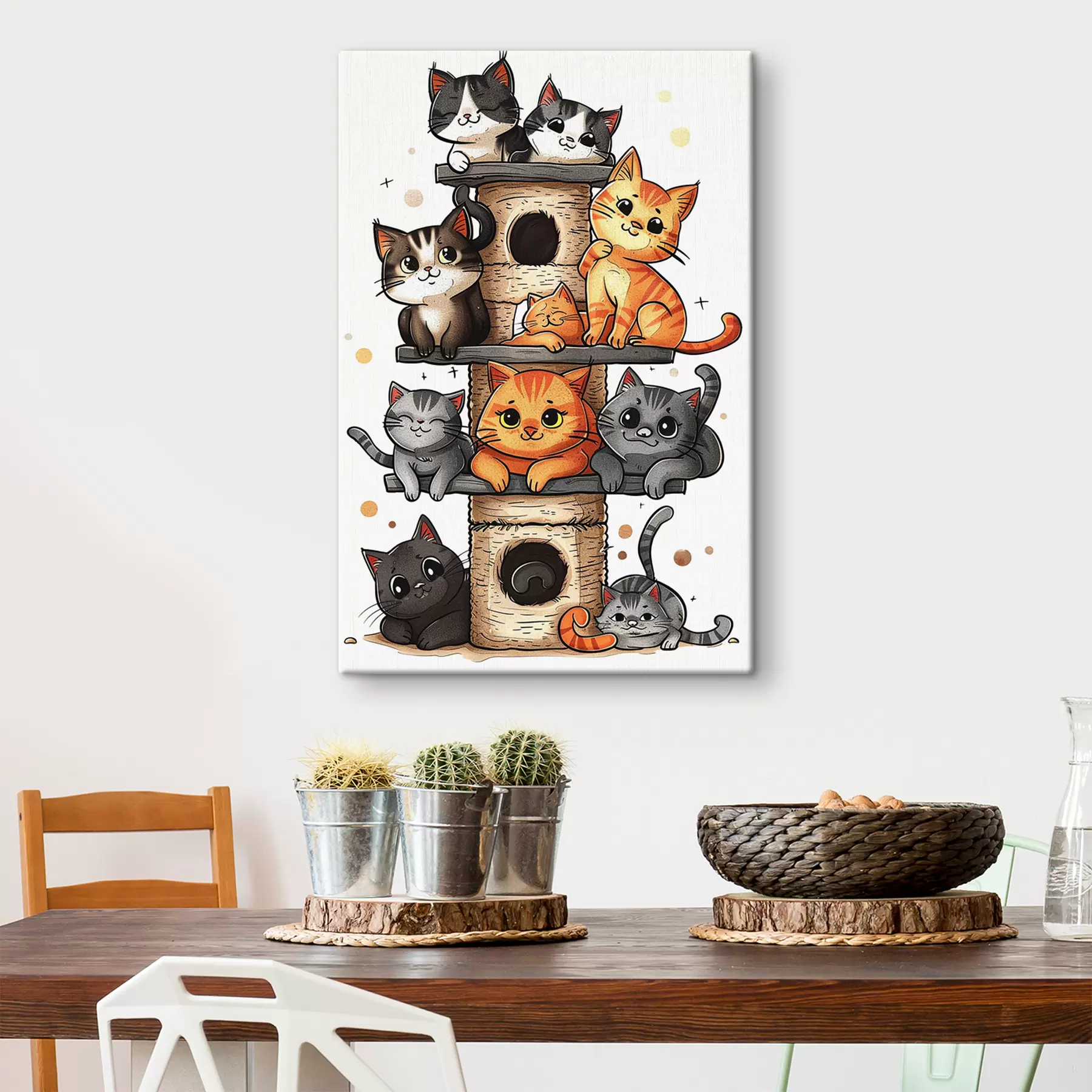 murales Varios gatos en el mostrador s40929