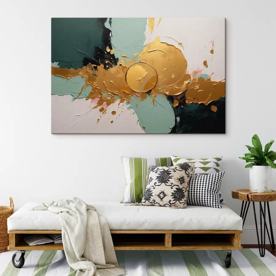 wall murals Abstract oil painting with white, black colors s40855