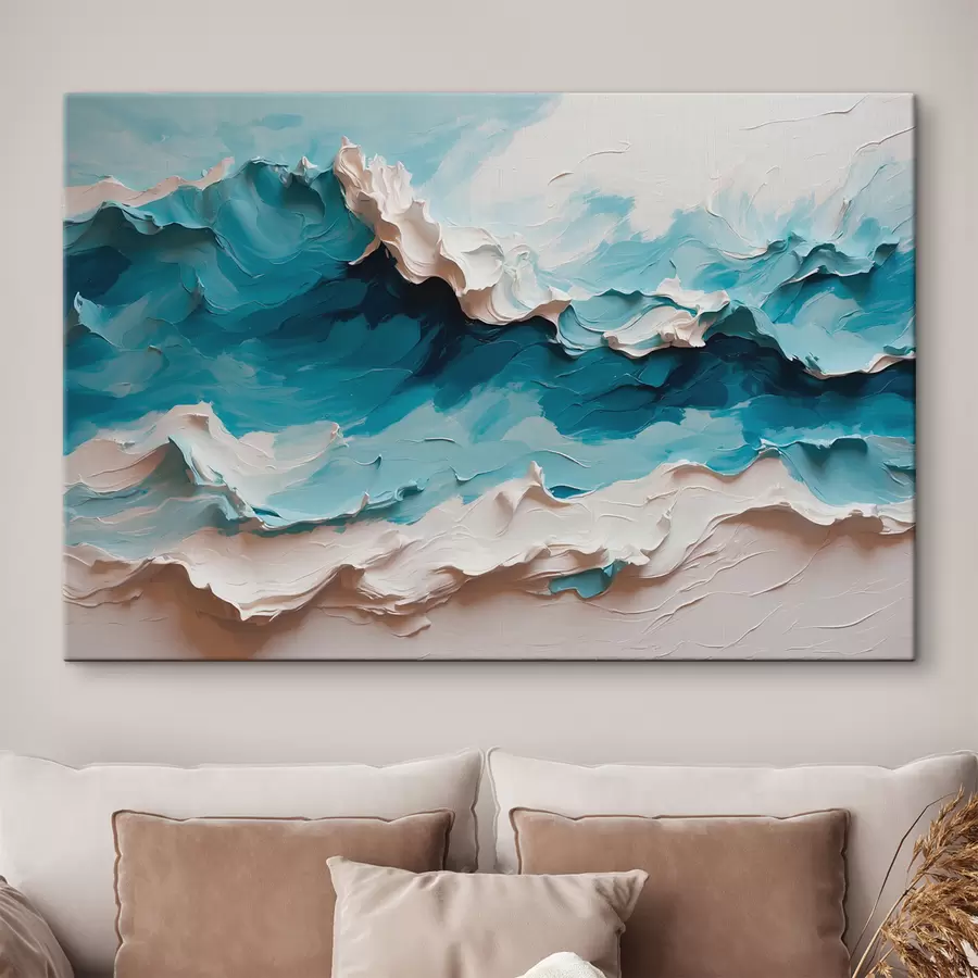 wall murals Abstract wave and sea foam s40859