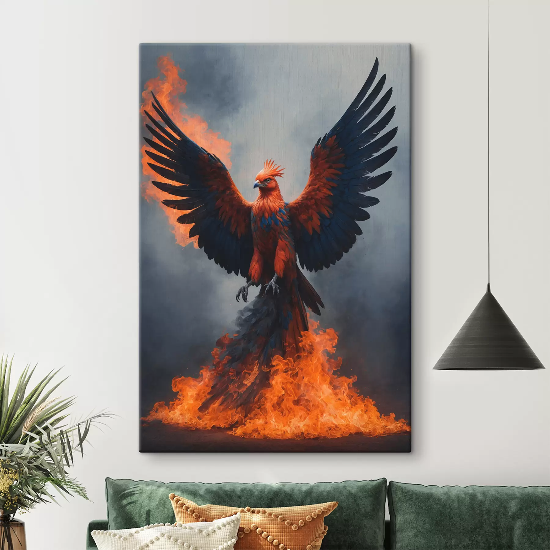 murales Fénix sobre fondo difuminado s40873