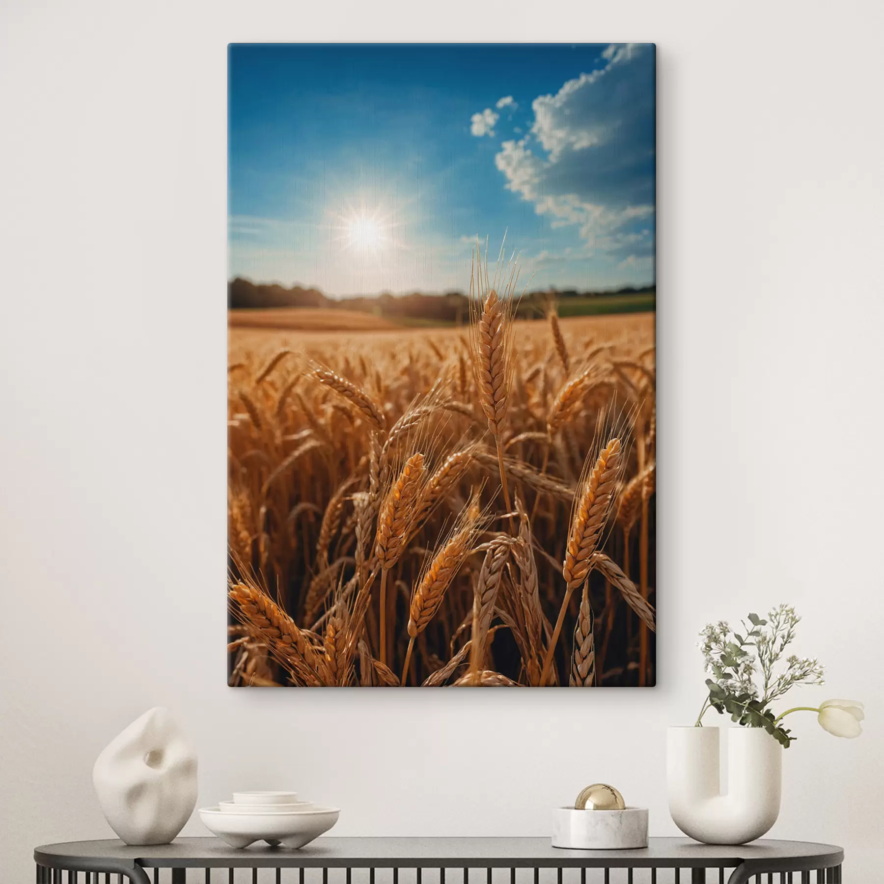 wall murals Wheat field s40877