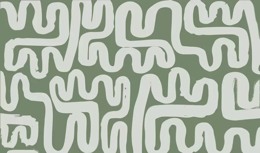 murales Líneas verdes de bobinado w01686v3