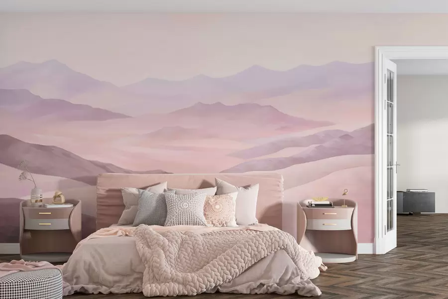 wall murals Gentle mountains at dawn w01691