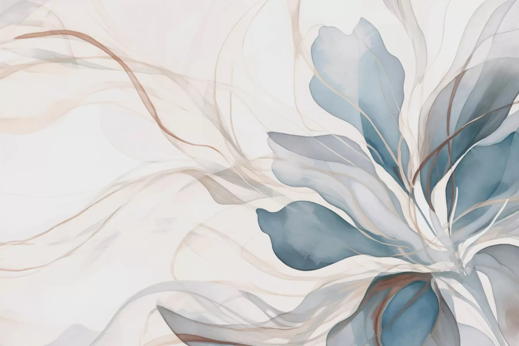 wall murals Delicate large flower w01718