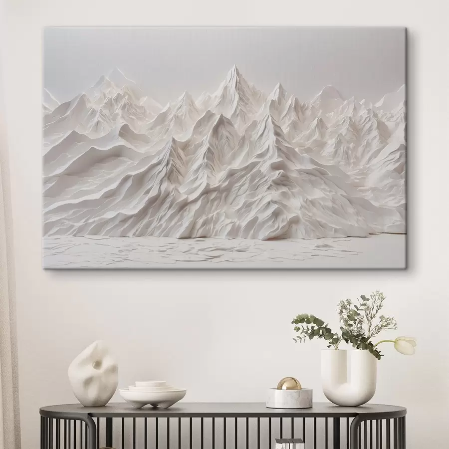 wall murals White abstract mountains s41037