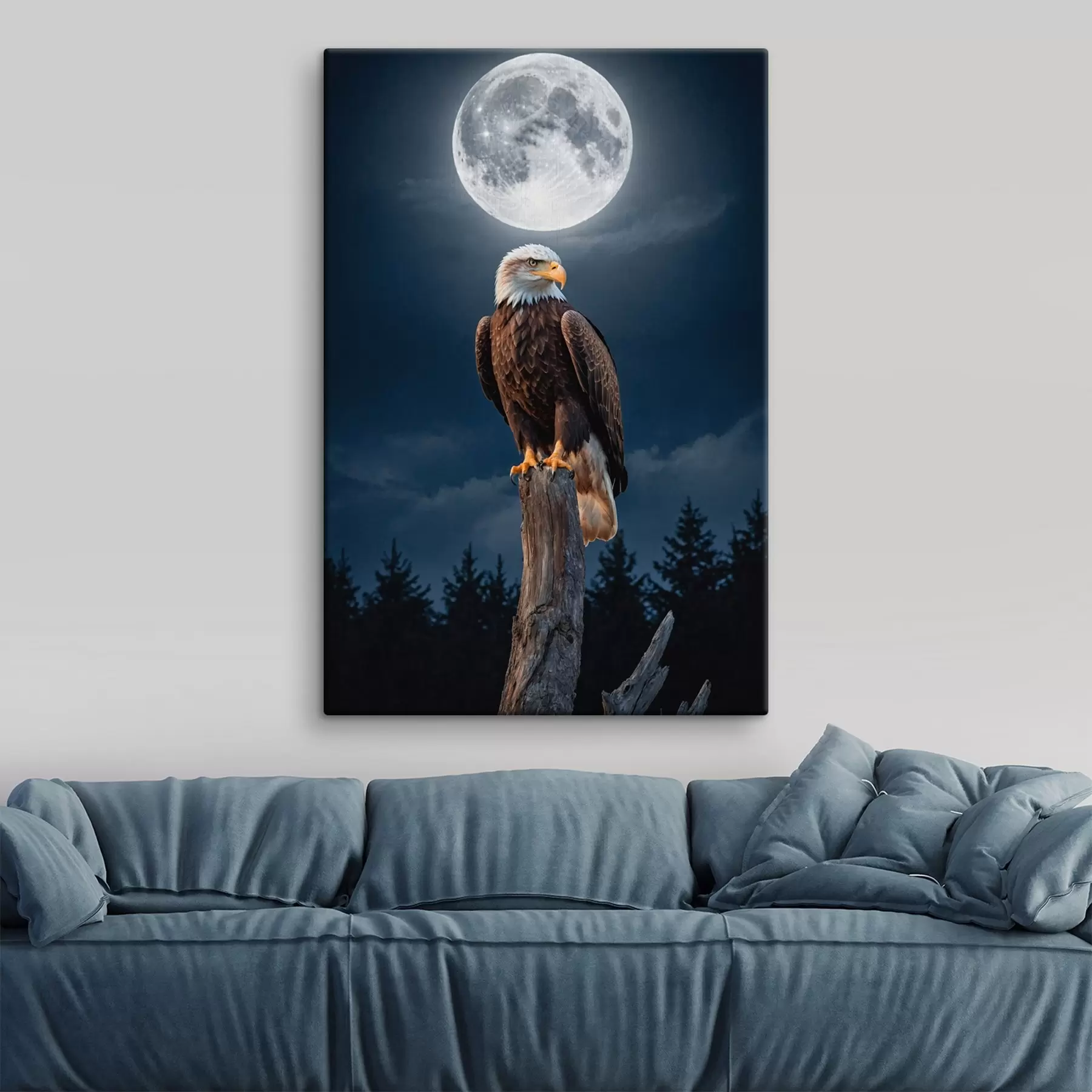 murales Águila sobre fondo lunar s41043