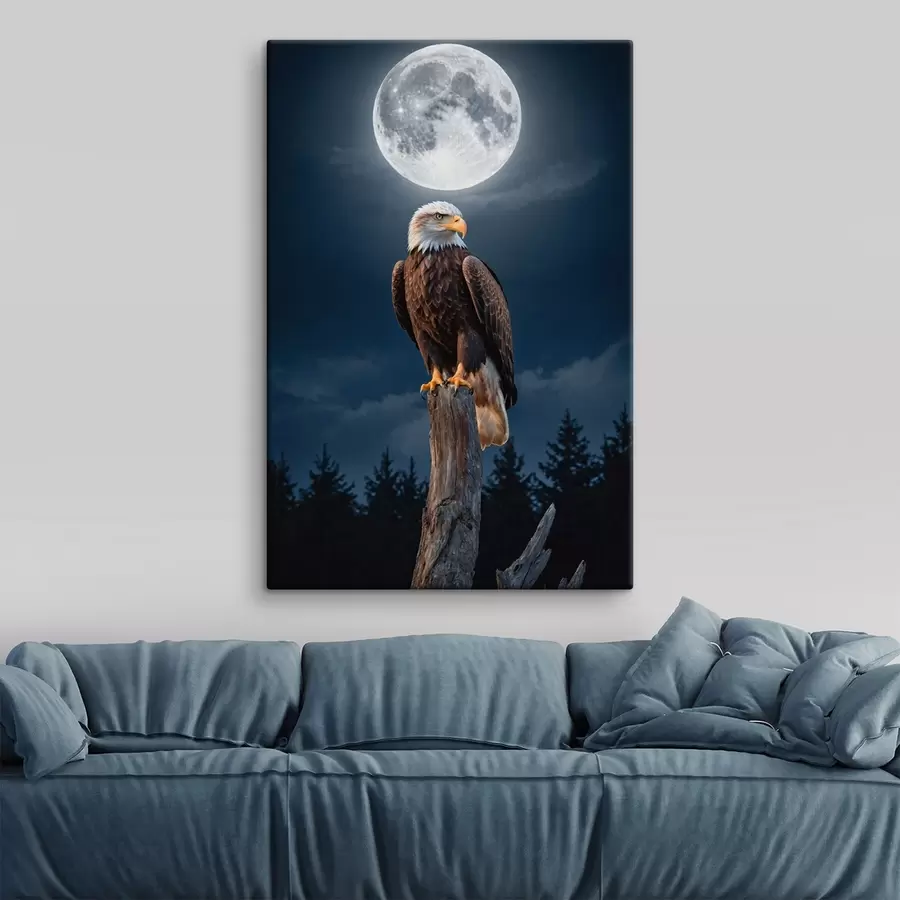 murales Águila sobre fondo lunar s41043
