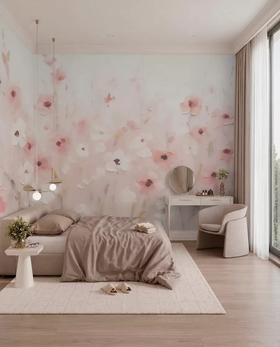 Wall Mural Photo Wallpaper Gentle flowers w01818