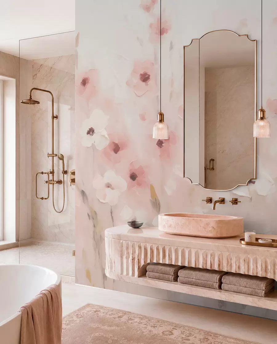 wall murals Gentle flowers w01818