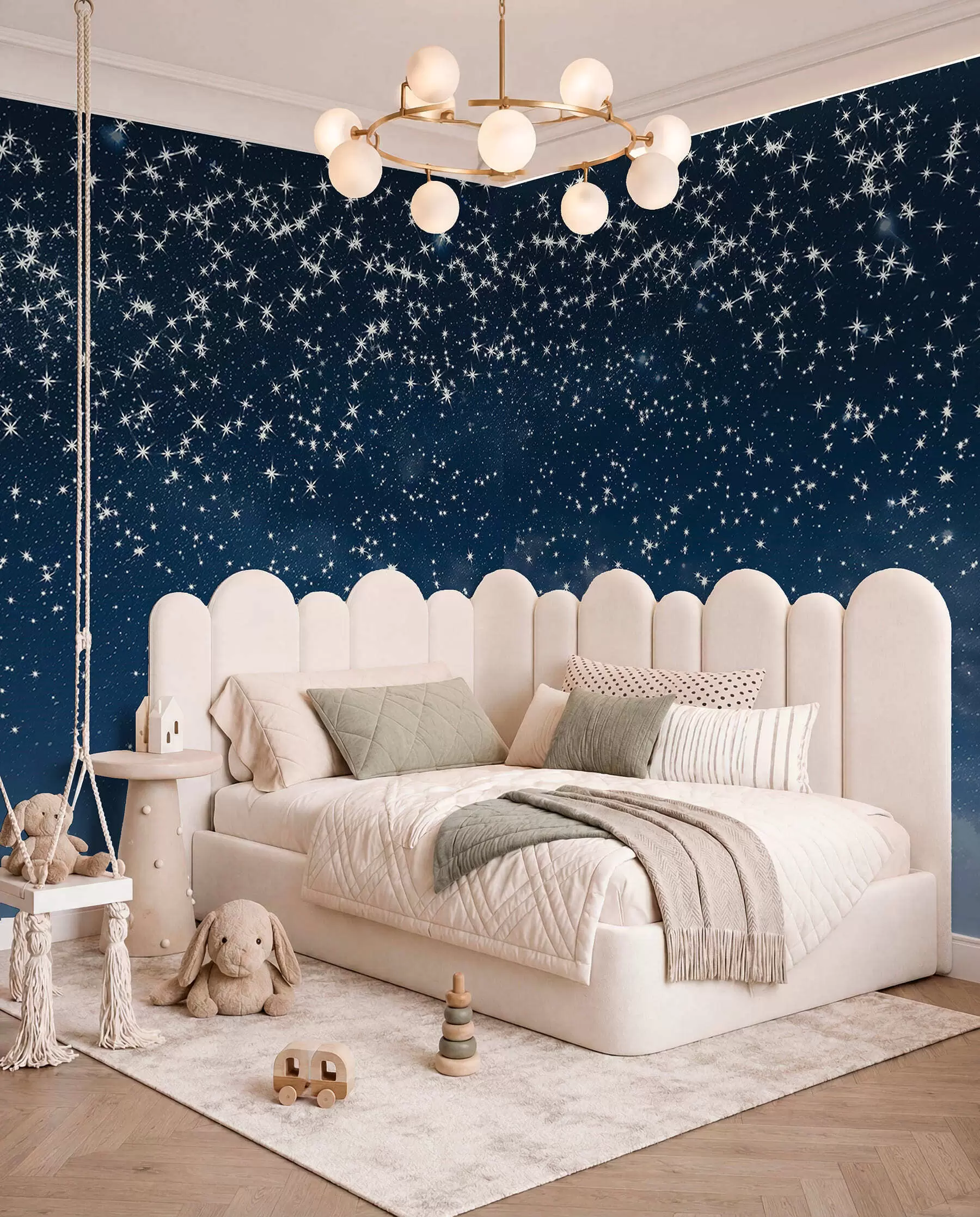 Wall Mural Photo Wallpaper A Fall of Stars in Blue w01797