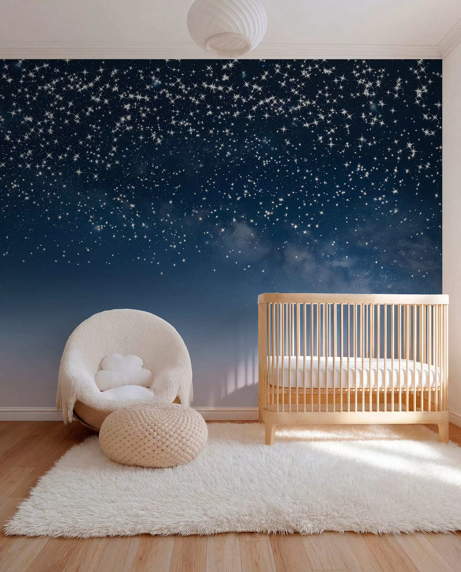 Wall Mural Photo Wallpaper A Fall of Stars in Blue w01797