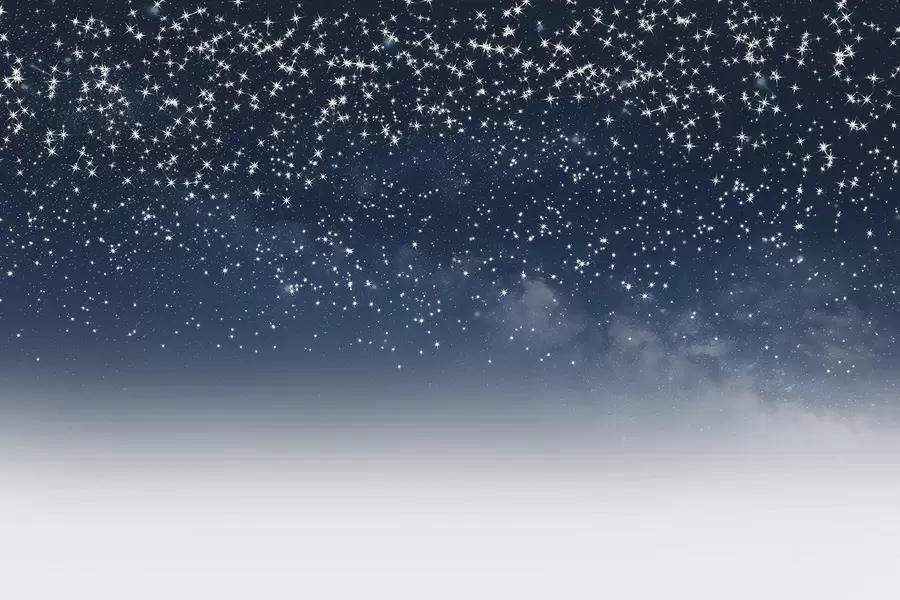 murales Cielo nocturno estrellado, degradado suave, cósmico, constelaciones w01797v1