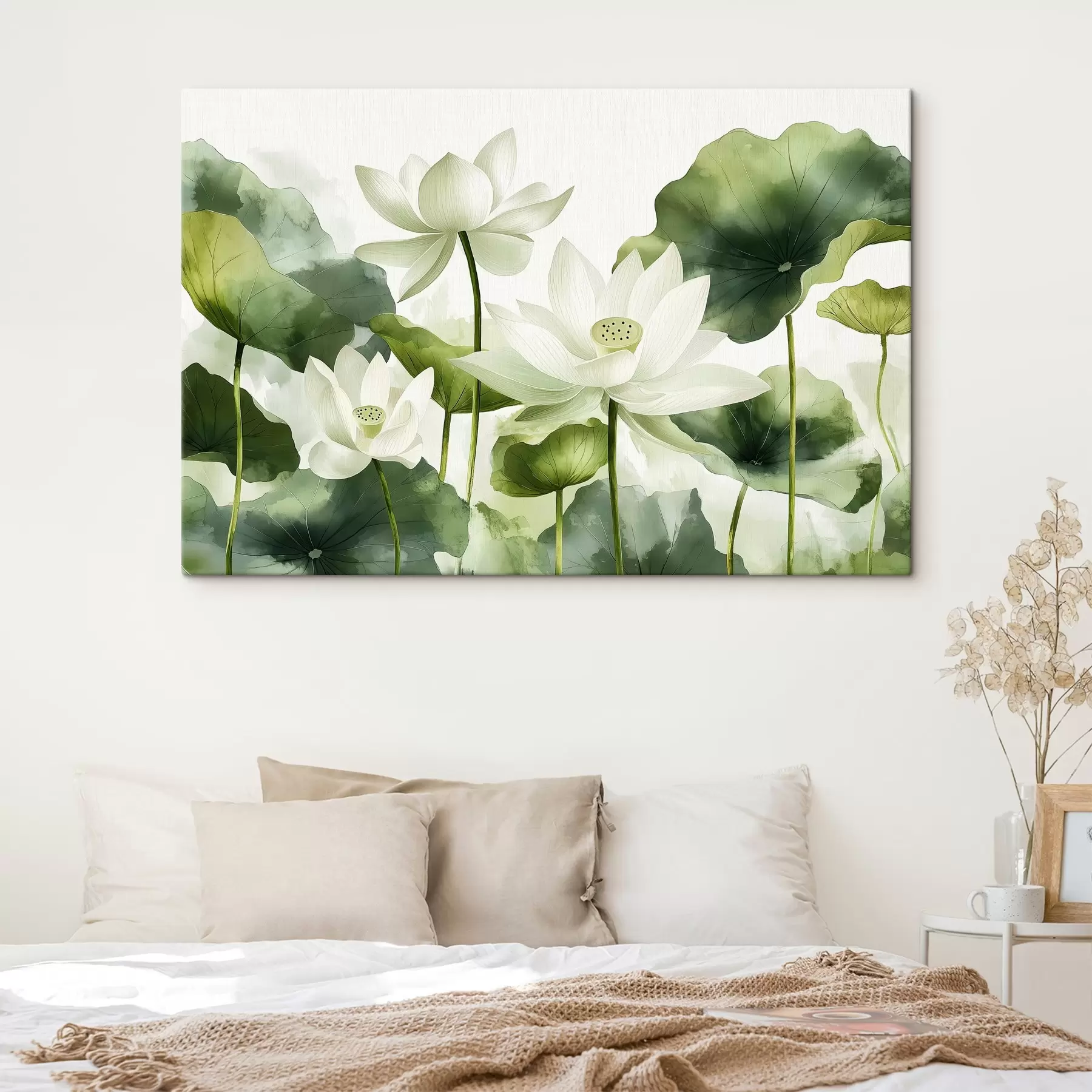 wall murals Beautiful watercolor lotus flowers s41227