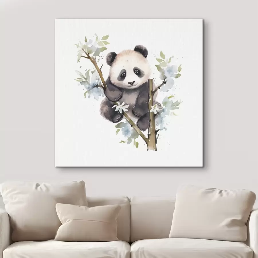 murales Bonito panda disfrutando de un momento de paz s38924