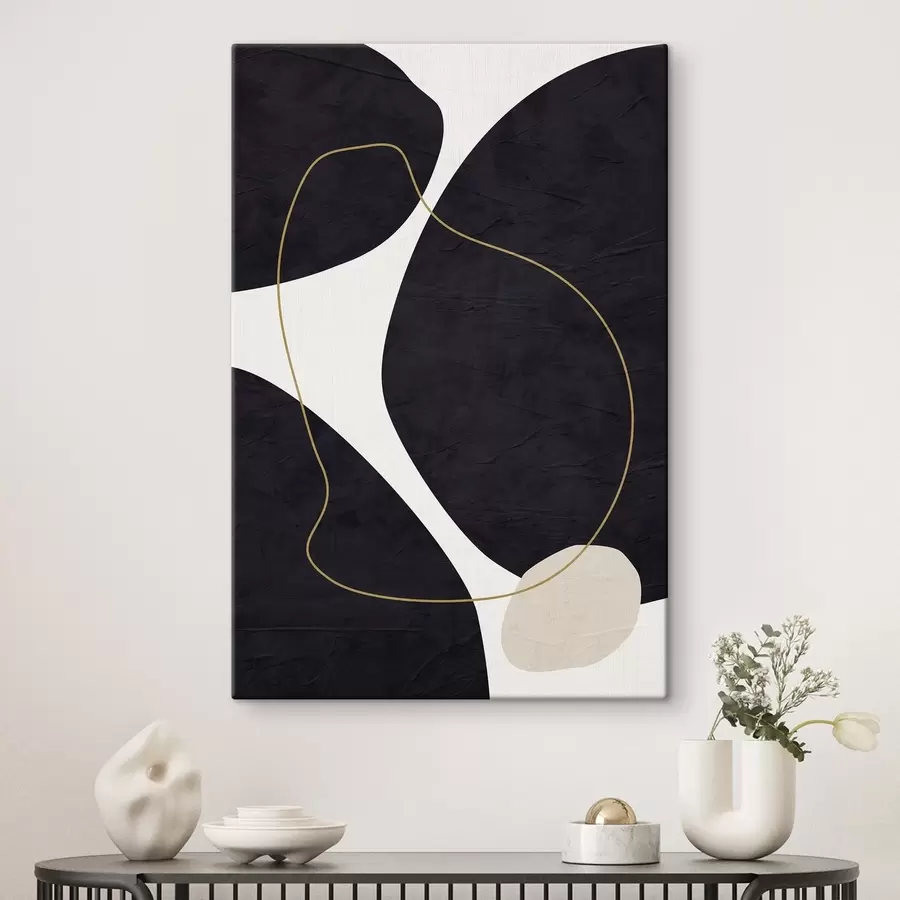 murales Elegantes remolinos en armonía monocroma s36036