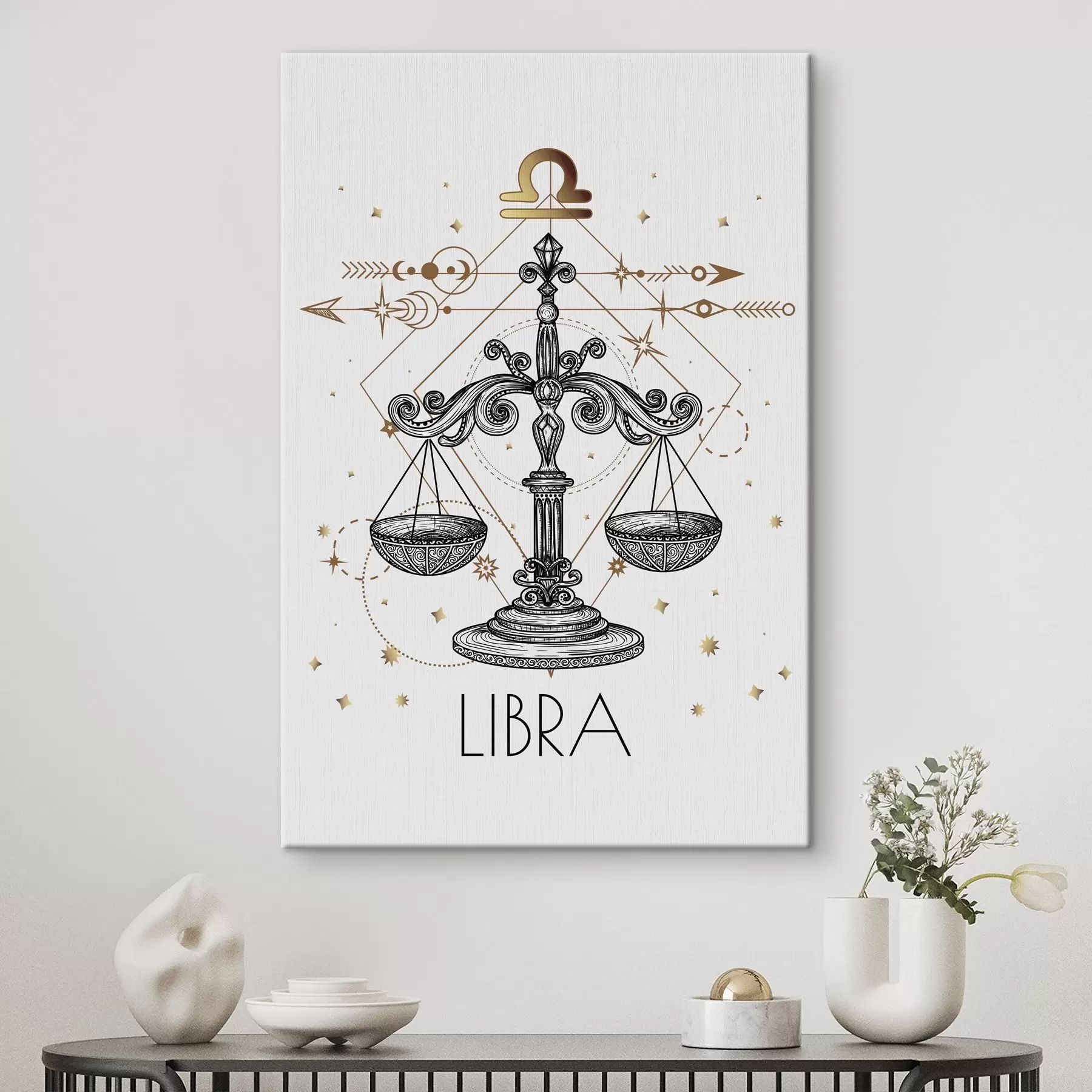 wall murals Drawing of the astrological sign of Libra s37305
