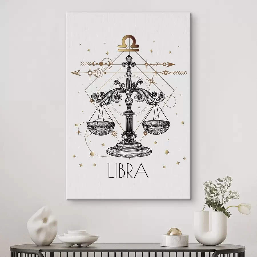wall murals Drawing of the astrological sign of Libra s37305