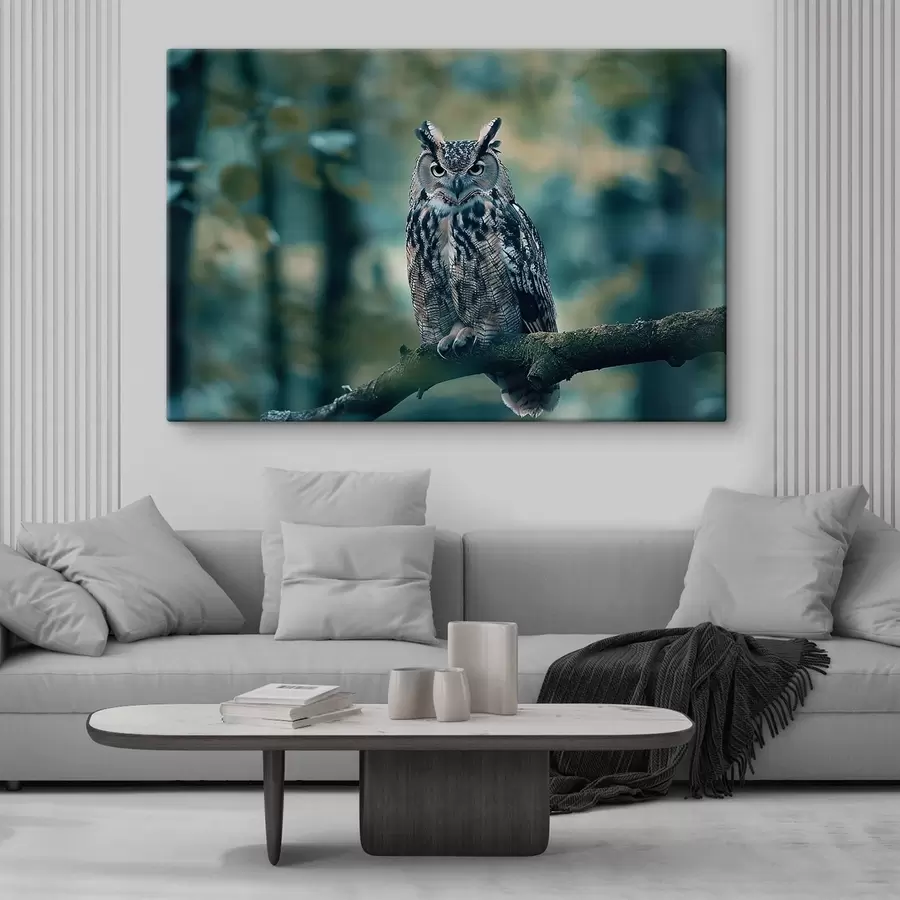 wall murals An owl sitting on a branch s38249